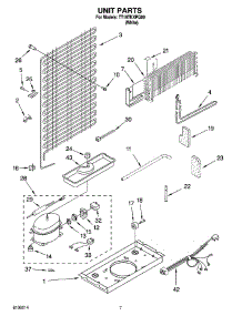 04 - Unit Parts parts for Estate Refrigerator TT16TKXPQ00 from AppliancePartsPros.com