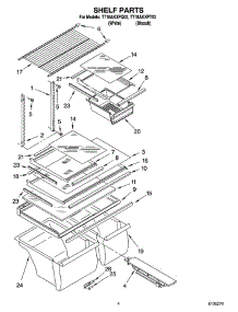 03 - Shelf Parts parts for Estate Refrigerator TT18AKXPQ03 from AppliancePartsPros.com