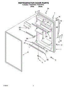 04 - Refrigerator Door Parts parts for Estate Refrigerator TT18AKXPQ03 from AppliancePartsPros.com