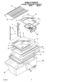 05 - Shelf Parts, Optional Parts parts for Estate Refrigerator TT21AKXKT04 from AppliancePartsPros.com