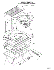 03 - Shelf Parts parts for Estate Refrigerator TT18AKXPT02 from AppliancePartsPros.com
