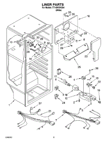 03 - Liner Parts parts for Estate Refrigerator TT14DKXKQ04 from AppliancePartsPros.com