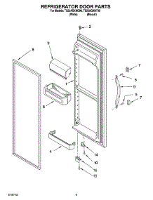 07 - Refrigerator Door Parts parts for Estate Refrigerator TS22AGXNT00 from AppliancePartsPros.com