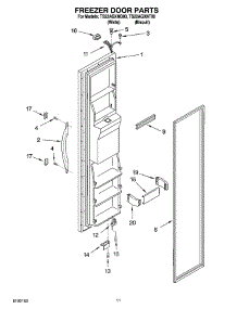 08 - Freezer Door Parts parts for Estate Refrigerator TS22AGXNT00 from AppliancePartsPros.com