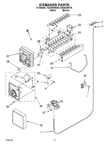 11 - Icemaker Parts parts for Estate Refrigerator TS22AGXNT00 from AppliancePartsPros.com