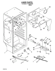 03 - Liner Parts parts for Estate Refrigerator TT18TKXKQ02 from AppliancePartsPros.com