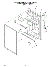 04 - Refrigerator Door Parts parts for Estate Refrigerator TT18AKXPQ00 from AppliancePartsPros.com