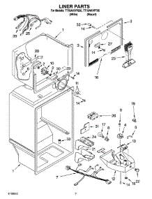 05 - Liner Parts parts for Estate Refrigerator TT18AKXPQ00 from AppliancePartsPros.com