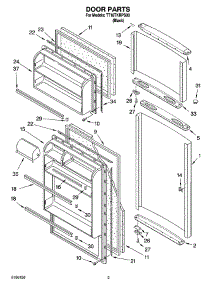 02 - Door Parts parts for Estate Refrigerator TT18TKRPS00 from AppliancePartsPros.com