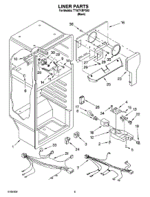 03 - Liner Parts parts for Estate Refrigerator TT18TKRPS00 from AppliancePartsPros.com