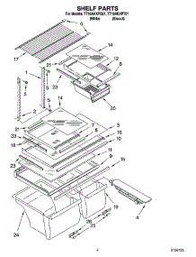 03 - Shelf Parts parts for Estate Refrigerator TT18AKXPT01 from AppliancePartsPros.com