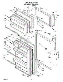 02 - Door Parts parts for Estate Refrigerator TT16TKXKQ01 from AppliancePartsPros.com