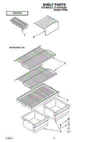 05 - Shelf Parts, Optional Parts parts for Estate Refrigerator TT14DKXKQ03 from AppliancePartsPros.com
