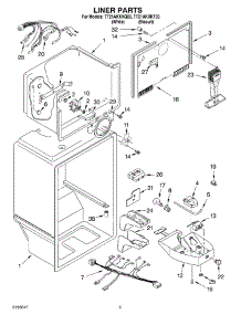 03 - Liner Parts parts for Estate Refrigerator TT21AKXKQ03 from AppliancePartsPros.com