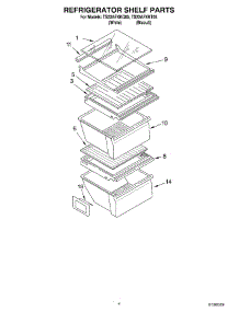 03 - Refrigerator Shelf Parts parts for Estate Refrigerator TS22AFXKQ05 from AppliancePartsPros.com