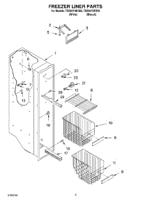 04 - Freezer Liner Parts parts for Estate Refrigerator TS22AFXKQ05 from AppliancePartsPros.com