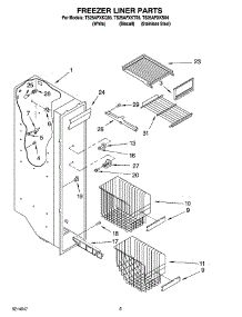 04 - Freezer Liner Parts parts for Estate Refrigerator TS25AFXKT03 from AppliancePartsPros.com