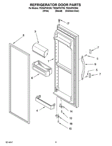 06 - Refrigerator Door Parts parts for Estate Refrigerator TS25AFXKT03 from AppliancePartsPros.com