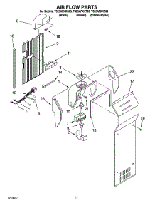 10 - Air Flow Parts parts for Estate Refrigerator TS25AFXKT03 from AppliancePartsPros.com