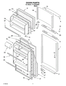 02 - Door Parts parts for Estate Refrigerator TT18TKRMS00 from AppliancePartsPros.com