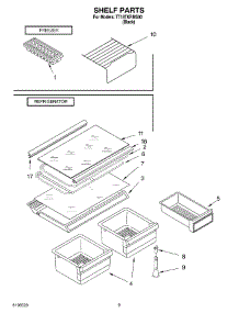 05 - Shelf Parts, Optional Parts parts for Estate Refrigerator TT18TKRMS00 from AppliancePartsPros.com