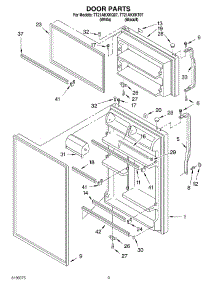 02 - Door parts for Estate Refrigerator TT21AKXKT07 from AppliancePartsPros.com