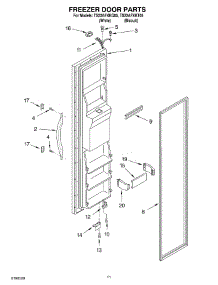 08 - Freezer Door Parts parts for Estate Refrigerator TS22AFXKQ05 from AppliancePartsPros.com