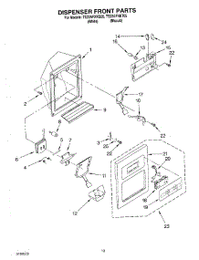 09 - Dispenser Front Parts parts for Estate Refrigerator TS22AFXKQ05 from AppliancePartsPros.com