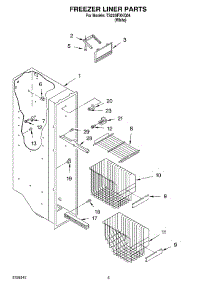 04 - Freezer Liner parts for Estate Refrigerator TS22AFXKQ04 from AppliancePartsPros.com