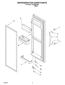 07 - Refrigerator Door parts for Estate Refrigerator TS22AFXKQ04 from AppliancePartsPros.com