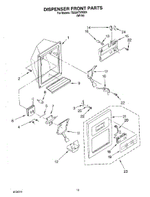 09 - Dispenser Front parts for Estate Refrigerator TS22AFXKQ04 from AppliancePartsPros.com