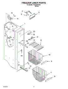 04 - Freezer Liner parts for Estate Refrigerator TS22AFXKQ03 from AppliancePartsPros.com