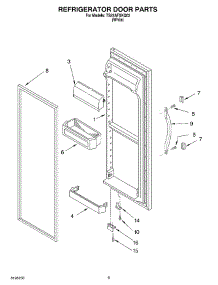 07 - Refrigerator Door parts for Estate Refrigerator TS22AFXKQ03 from AppliancePartsPros.com