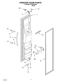 08 - Freezer Door parts for Estate Refrigerator TS22AFXKQ03 from AppliancePartsPros.com