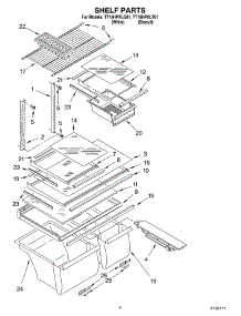 03 - Shelf parts for Estate Refrigerator TT18HPXLT01 from AppliancePartsPros.com