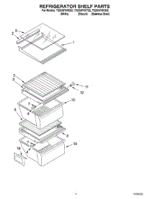 03 - Refrigerator Shelf Parts parts for Estate Refrigerator TS25AFXKT02 from AppliancePartsPros.com