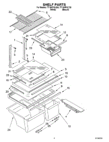 03 - Shelf parts for Estate Refrigerator TT18HPXLQ00 from AppliancePartsPros.com