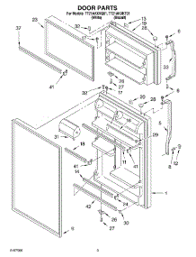 02 - Door parts for Estate Refrigerator TT21AKXKT01 from AppliancePartsPros.com