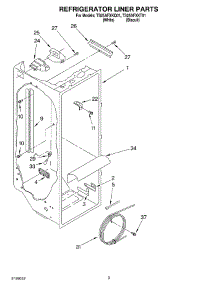 02 - Refrigerator Liner Parts parts for Estate Refrigerator TS25AFXKQ01 from AppliancePartsPros.com
