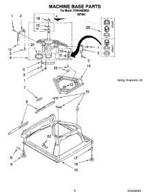 05 - Machine Base Parts parts for Estate Washer ETW4400WQ0 from AppliancePartsPros.com