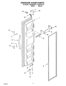 07 - Freezer Door Parts parts for Estate Refrigerator TS25AFXKT01 from AppliancePartsPros.com