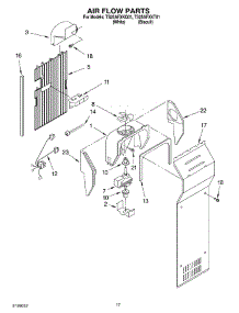 10 - Air Flow Parts parts for Estate Refrigerator TS25AFXKT01 from AppliancePartsPros.com