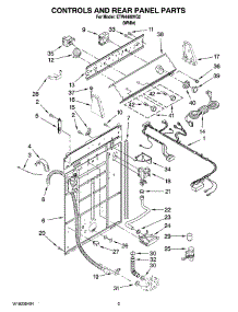02 - Controls And Rear Panel Parts parts for Estate Washer ETW4400VQ2 from AppliancePartsPros.com