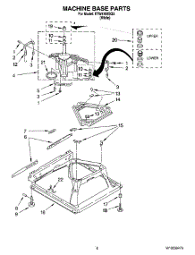05 - Machine Base Parts parts for Estate Washer ETW4100SQ3 from AppliancePartsPros.com