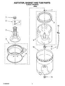 03 - Agitator, Basket And Tub Parts parts for Estate Washer ETW4400VQ2 from AppliancePartsPros.com