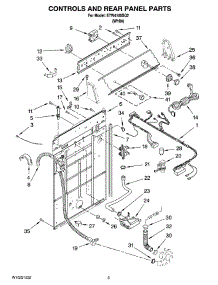 02 - Controls And Rear Panel Parts parts for Estate Washer ETW4100SQ2 from AppliancePartsPros.com
