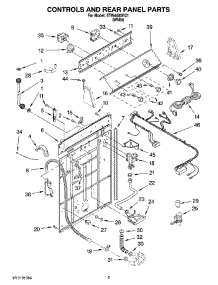 02 - Controls And Rear Panel Parts parts for Estate Washer ETW4400VQ1 from AppliancePartsPros.com