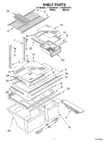 03 - Shelf parts for Estate Refrigerator TT18AKXKQ01 from AppliancePartsPros.com