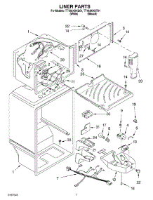 05 - Liner parts for Estate Refrigerator TT18AKXKQ01 from AppliancePartsPros.com