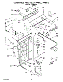 02 - Controls And Rear Panel Parts parts for Estate Washer ETW4400VQ0 from AppliancePartsPros.com